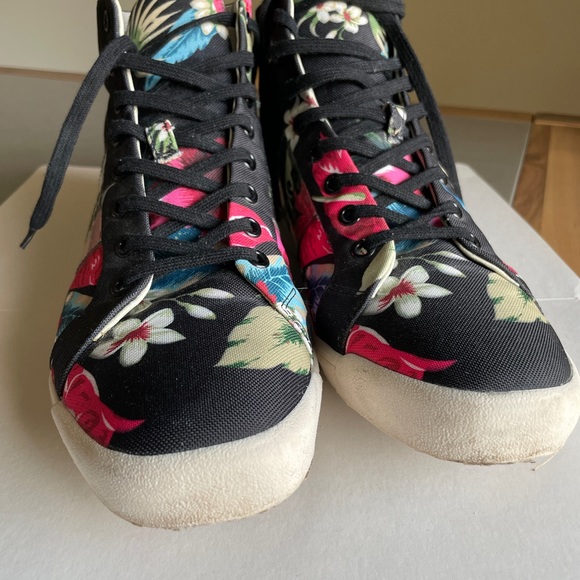 Bikkembergs Black Floral hi top sneakers, size 8 (US) ⭐️ - Picture 5 of 8